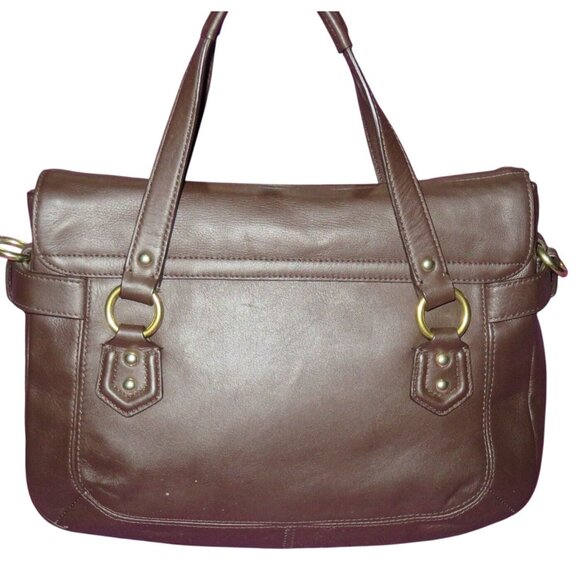 Coach 2013 Legacy Campbell Eva Brown Supple Leather Buckle Flap Crossbody Bag - Picture 2 of 12